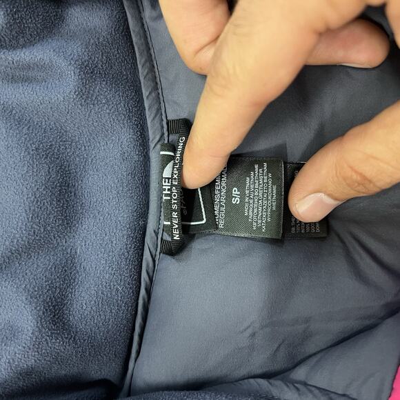 The North Face 700 Pro Down Puffer Jacket Womens Small Lightweight Pink Quilted - Picture 6 of 9